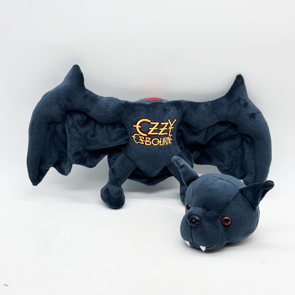 NUOVO Peluche a Forma di Pipistrello Ozzy Osbourne 25cm Bambola Cuscino Per Bambini e Bambine Decorazione di Natale Halloween Regalo per le Feste