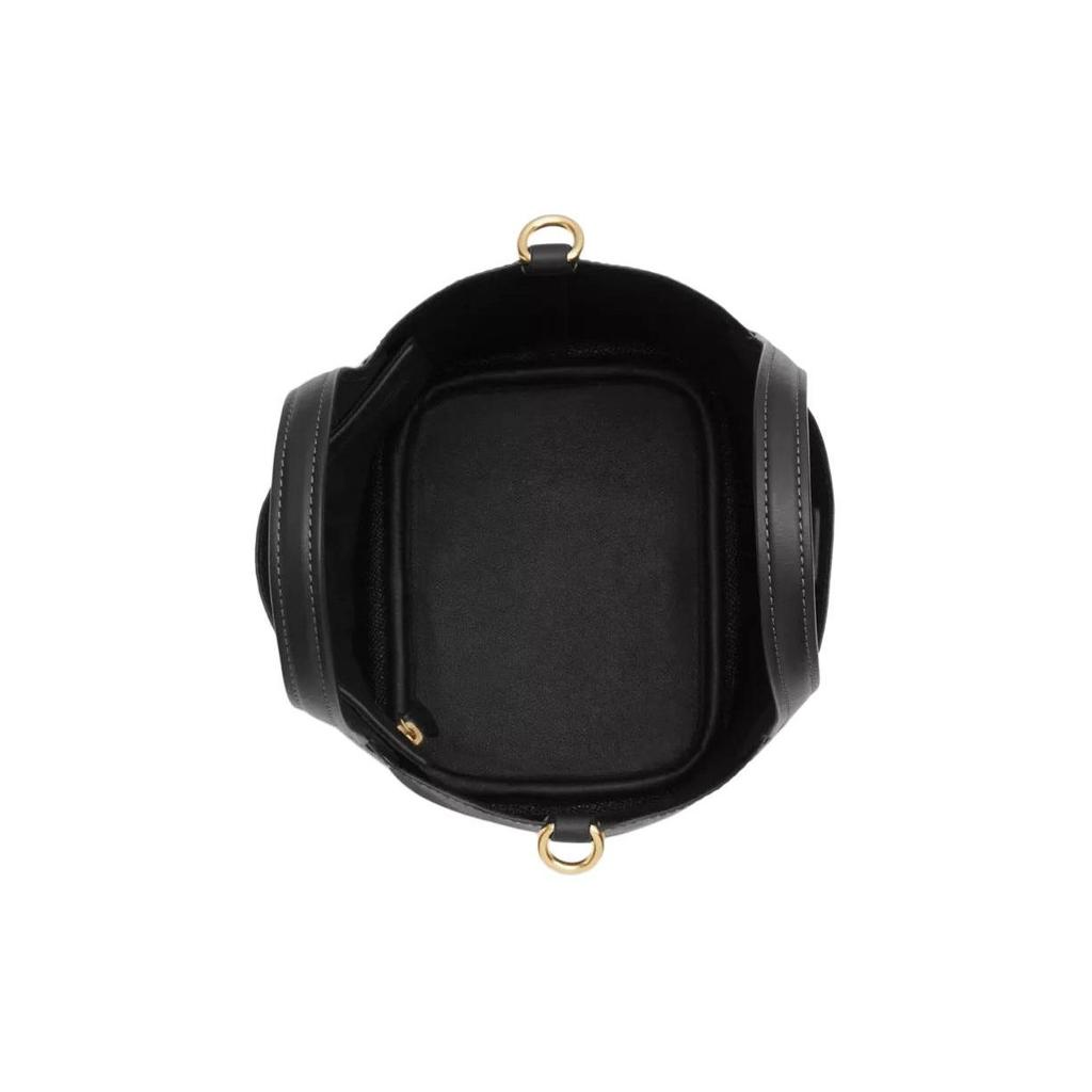 Coach Hanna 18 Marke Logo Magnetischer Druckknopf Abnehmbare Eimer Tasche Damen Umhängetasche Gold Braun Schwarz CR256-IMAA8