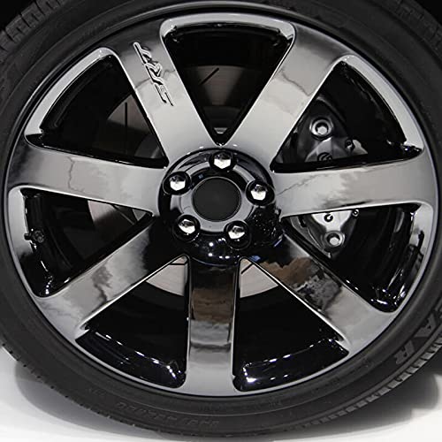 Rhinotuning 4-Piece Wheel Center Caps, 64.5mm Outer Diameter, 58mm Inner Diameter, Black, DIY Wheel Covers, Center Covers