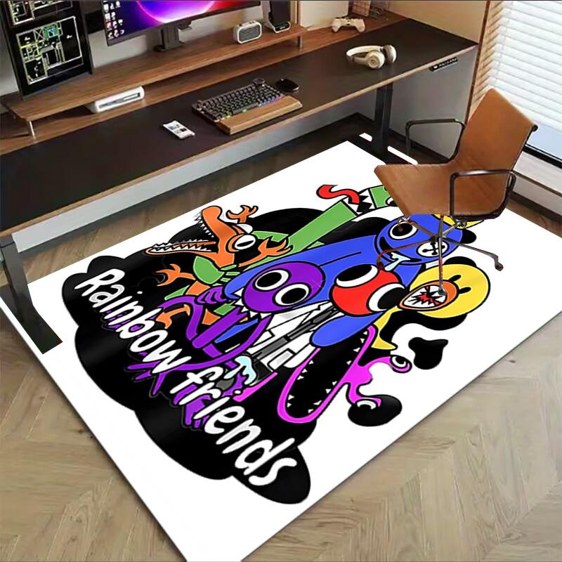 1pc Cartoon Characters Group Carpet for Playroom Bedroom Living Room Sofa Home Decor,kids Game Area Rug Non-slip Floor Mat Y72943