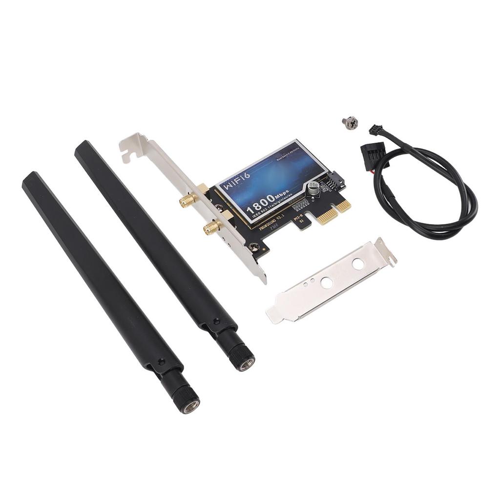PCIE Wireless Network Card Desktop Dual Band Gigabit Network Card 1800Mbps PCIE Wireless Adapter for Desktop Computer