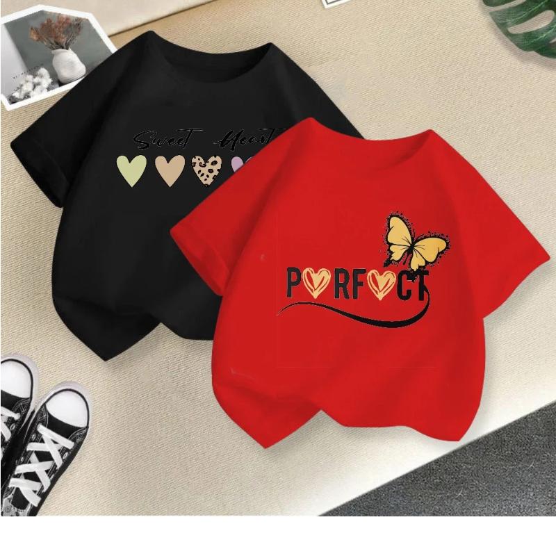Girls T-shirt Short-sleeved Bottoming Shirt New Summer Fashion Children's Half-sleeved Top Children's Clothing Cotton