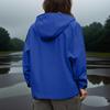 Women's Loose And Comfortable Solid Color Long Sleeved Zipper Hooded Sweatshirt