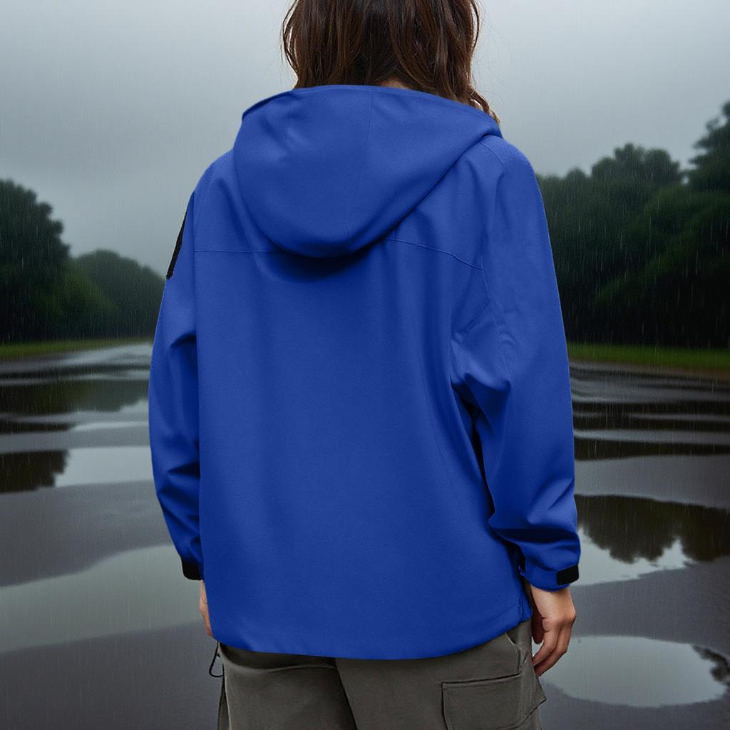 Women's Loose And Comfortable Solid Color Long Sleeved Zipper Hooded Sweatshirt