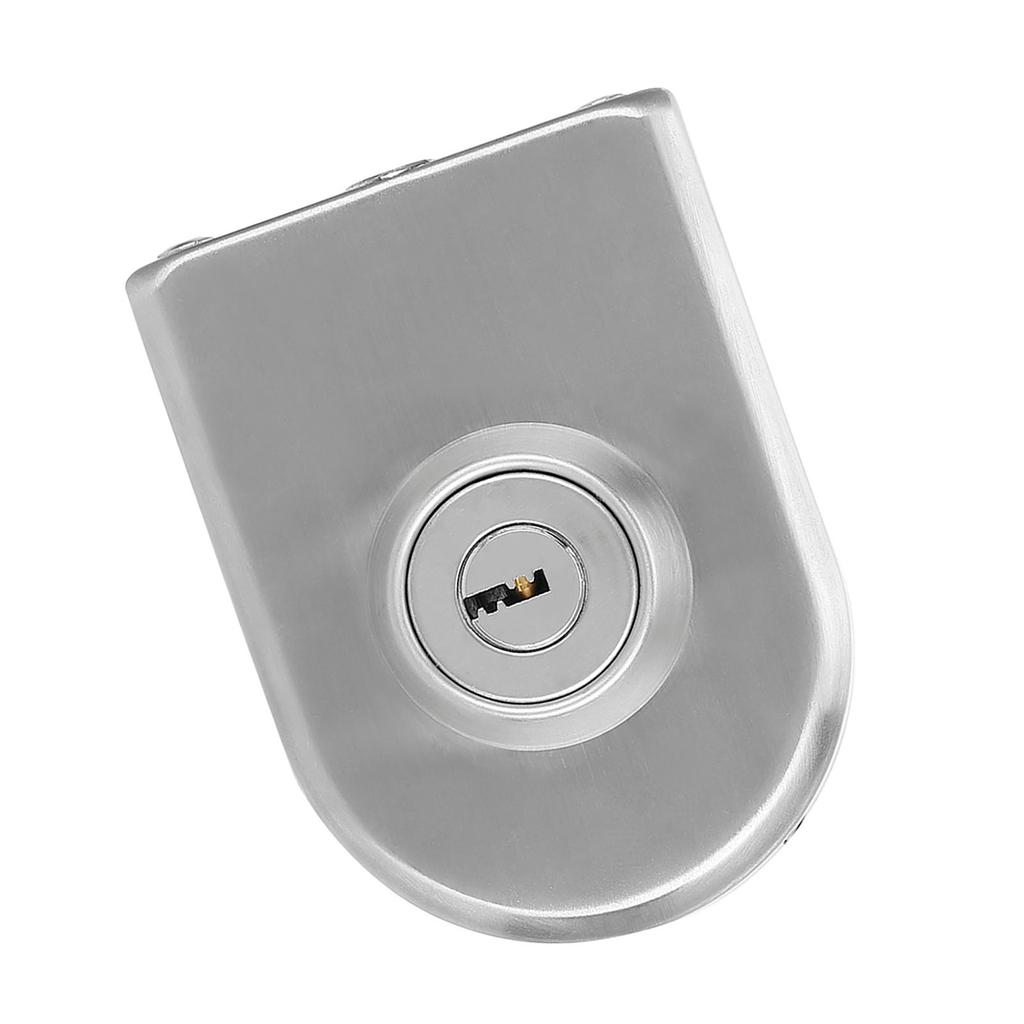 Stainless Iron Single Glass Door Lock Latch Semi‑Circular Home Office Security Accessory