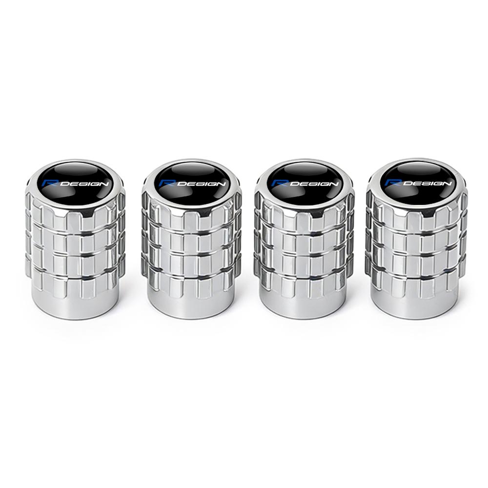 4Pcs Metal Car Wheel Tire Valve Caps Stem Case Cover For Volvo R DESIGN V60 XC60 XC90 S60 XC40 V40 S80 T6 V90 EX90 S90 V70