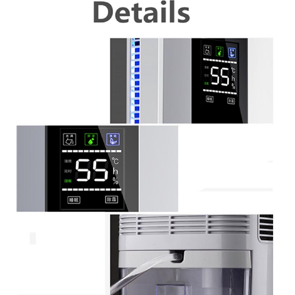 90W 2000ML Dehumidifier Home Moisture Absorber Dryer Air Basement Mute LED Smart Touch External Water Pipe Remote Control Timing