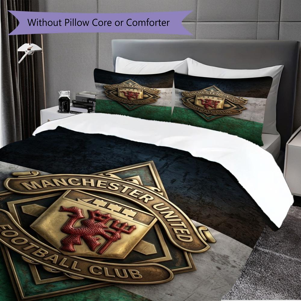 Manchester Legacy Bedding (1 * duvet cover + 2 * pillowcase, without core) 2D Flat Christmas birthday gift Duvet cover and pillowcase Bedding set