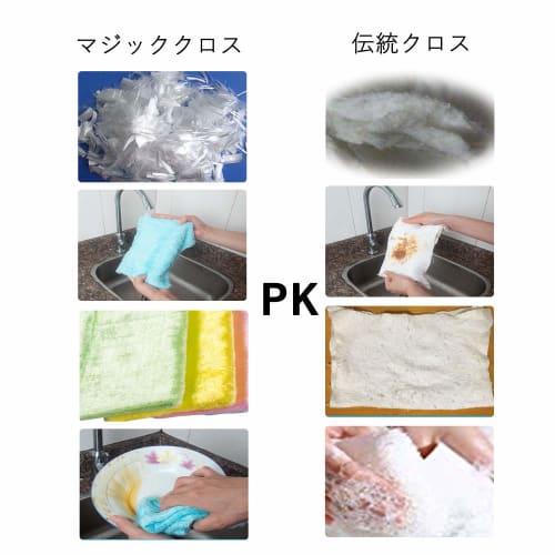 HEQUAN [5-Color Set, 23 x 26cm] Detergent-Free Kitchen Cloths, Natural Pulp Fiber, Cleaning Cloths, Housewarming Gifts, Commercial Use, Home Use