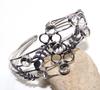 White Topaz 925 Silver Plated Bangle 7" Limited Gift Limited Stock Deal J8p21