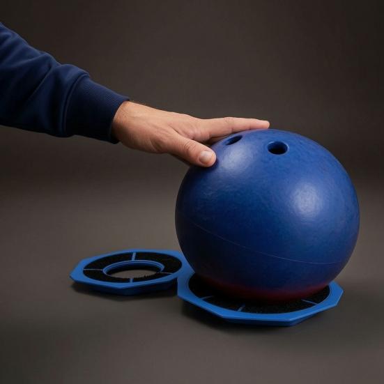 Bowling Ball Sanding Pad Holder, Universal Bowling Ball Base for Precision Surface Maintenance, Bowling Cleaning Polishing Display Stand, Bowling