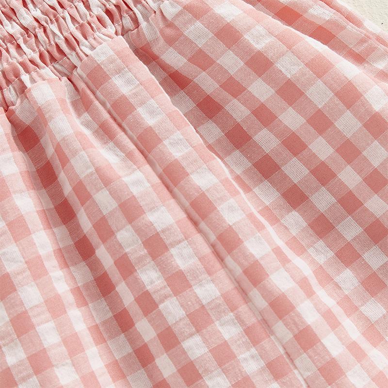 Kids Girl Overalls Clothes Infant Baby Kids Girl Sleeveless Plaid Print Romper Jumpsuit Playsuit Sunsuit Outfits Clothes