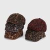 Autumn Winter Retro Leopard Print Forward Cap Beret Women Peaked Cap