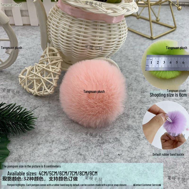 Multi-Color Faux Rabbit Fur Pom Pom for Bags, Clothing, Shoes, and Hats