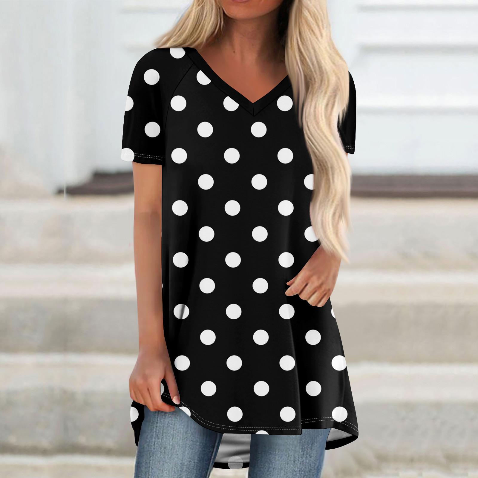 

Женские свободные топы с коротким рукавом, повседневные топы больших размеров, повседневные летние футболки с коротким рукавом и V-образным вырезом, женские топы, футболки, рубашки XXXXXL чёрный