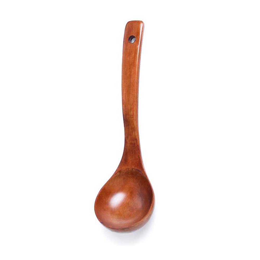 Stirrer Hot Pot Spoon Natural Wooden Long Handle Ladle Scoop Rice Soup Spoon Wood Spoon Soup Ladle