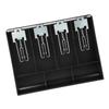 Cash Drawer Register Insert Tray Replacement Cashier Four Box with Metal Clip(black)