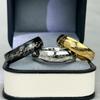 6MM Edelstahl Laser Gravur Exquisite Partner Hochzeitsringe, Damen und Herren Mode Film Schmuck Geschenke