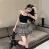 Leopard Print High Waist Mini Skirt With Pleated Design For Summer Fashion