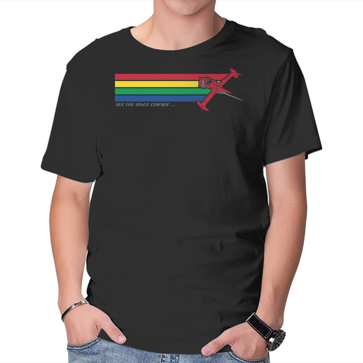 Unisex Crew Neck T-Shirt Swordfish Graphic Short Sleeve Casual Tee S