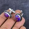 Copper Purple Turquoise Handmade 925 Sterling Silver Cufflinks H7l05