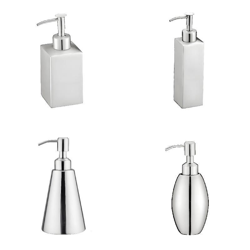 Stainless Steel Soap Dispenser Pump With Hand Press For Bathroom Storage