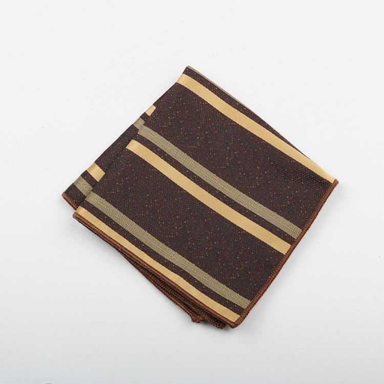 Kaffe Ficknäsduk Herrkostym High-End Mönster Polyester Siden Bankett Värd Retro Liten Fyrkantig Handduk Näsduk Bröstnäsduk