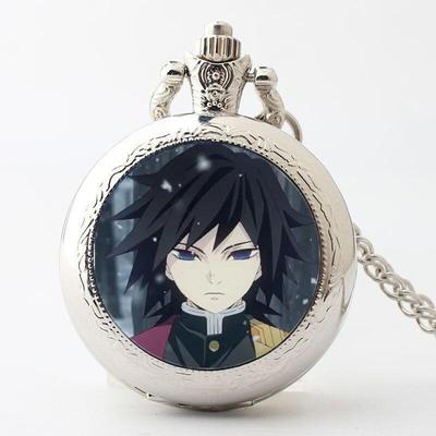 Doplňky Demon Slayer Kapesní hodinky Kamado Tanjirou Hodinky Kreslený náhrdelník Studentský Jednoduchý Anime Kreativní sváteční dárek