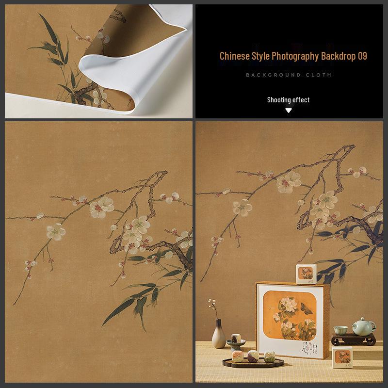 Large Chinese Retro Still Life Background Cloth for Photography