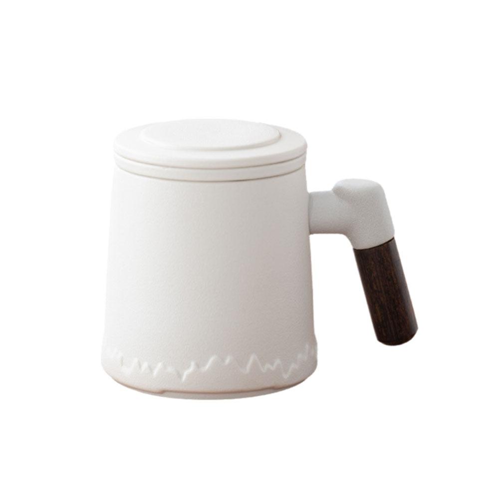 Kung Fu tesett med trehåndtak 400 ml keramisk tekopp personlige gaver
