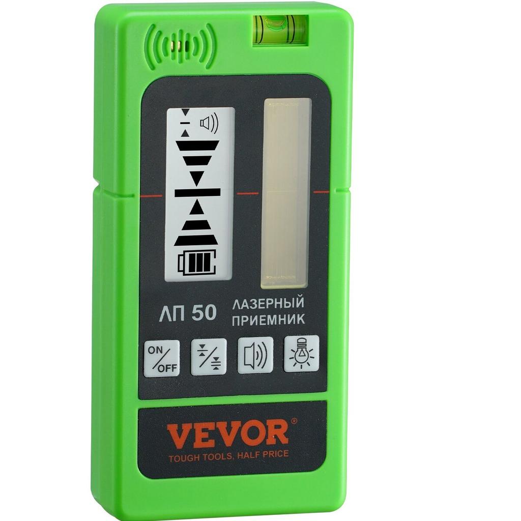Laser Receiver Detector 197 Ft Range Green Laser and Red Beam with Clamp