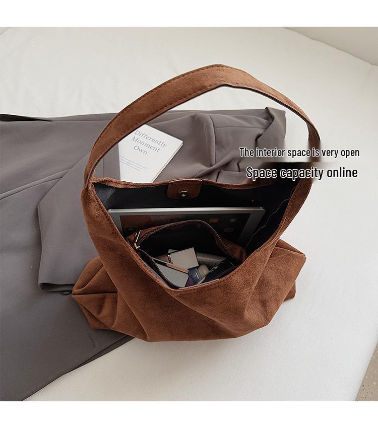 Retro Large Capacity One-Shoulder Underarm Tote Bag - Versatile Women's High-End Fashion Commute Accessory