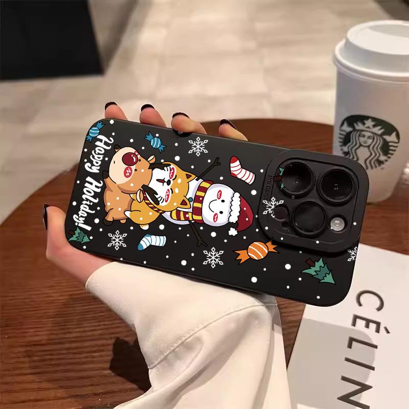 Case for Samsung Galaxy S24 S23 S22 Ultra Plus S21FE Christmas Santa Claus Elk Phone Cover for A15 A35 A14 A34 A54 A53 A55 Cases