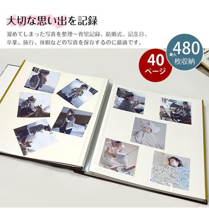 photo handmade photo large DIY free high transparency postcard fabric cover Self-adhesive album, book, capacity, file, album, film, storage, (blue)