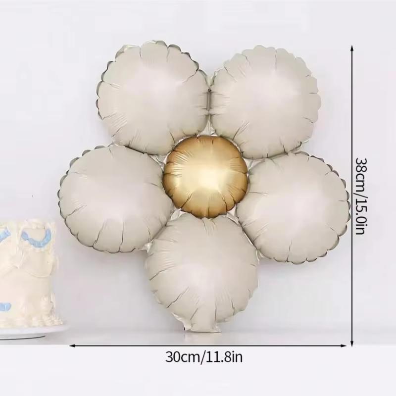 5pcs Matte Flower Aluminum Film Balloons Christmas Decorations Birthday Wedding Party Balloon Shower Event Supplies Toy Globos