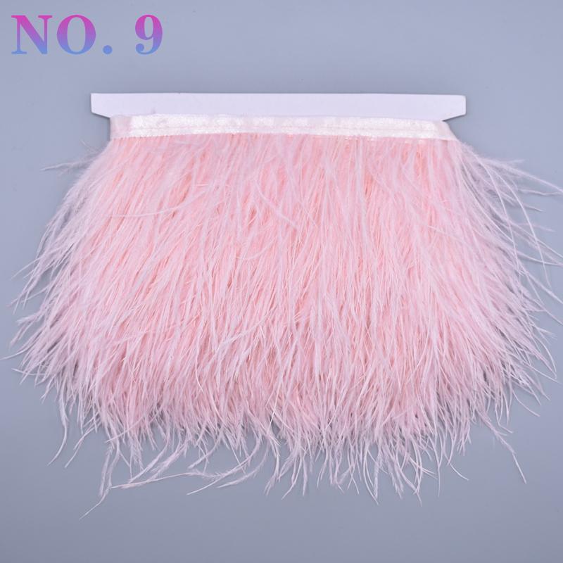 10 metrů barevná stuha z pštrosího peří 8-10 cm páska ozdoby šití kostým pštrosí peří ozdoba třásně sukně oblečení DIY dekor