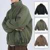 Unisex americká retro péřová bunda s vertikálními pruhy - Zesílený bavlněný kabát svrchní oděv, Ležérní všestranný design