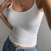 Women Backless Cami Crop Top Summer Solid Color Casual Sleeveless Top Streetwear Y2K Clothes