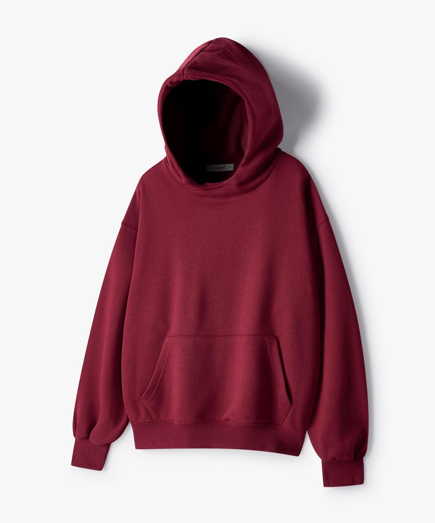 POLYGRAM Balaclava Oversized Sweat Hoodie - Burgundy
