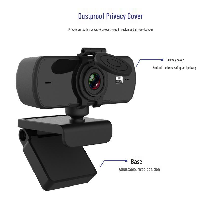2K 4MP USB HD Webcam for Online Classes & Live Streaming