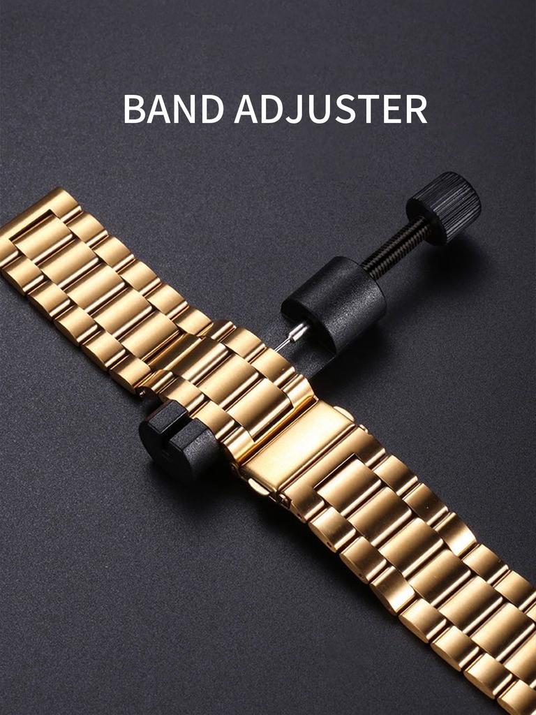 Men Square Quartz Watch Stainless Steel Strap Classic Fashion Wristwatch Gift Set
