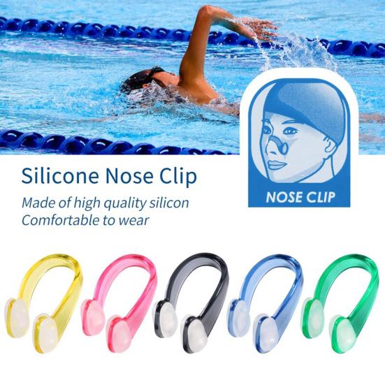 Swimming Nose Clip Non-slip WaterProof with Storage Box Anti-choking Water Silicone Kids Adults