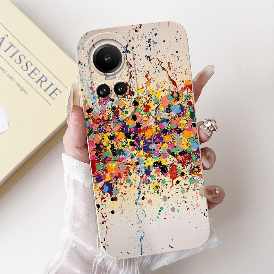 For OPPO Reno 10 Case CPH2531 Reno10 5G Cover Fashion Daisy Flower Lens Protective Soft Shell For OPPO Reno 10 Pro CPH2525 Coque