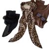Luxurious Retro Leopard Polka Dot Silk Scarf - Versatile, High-End Spring Accessory.