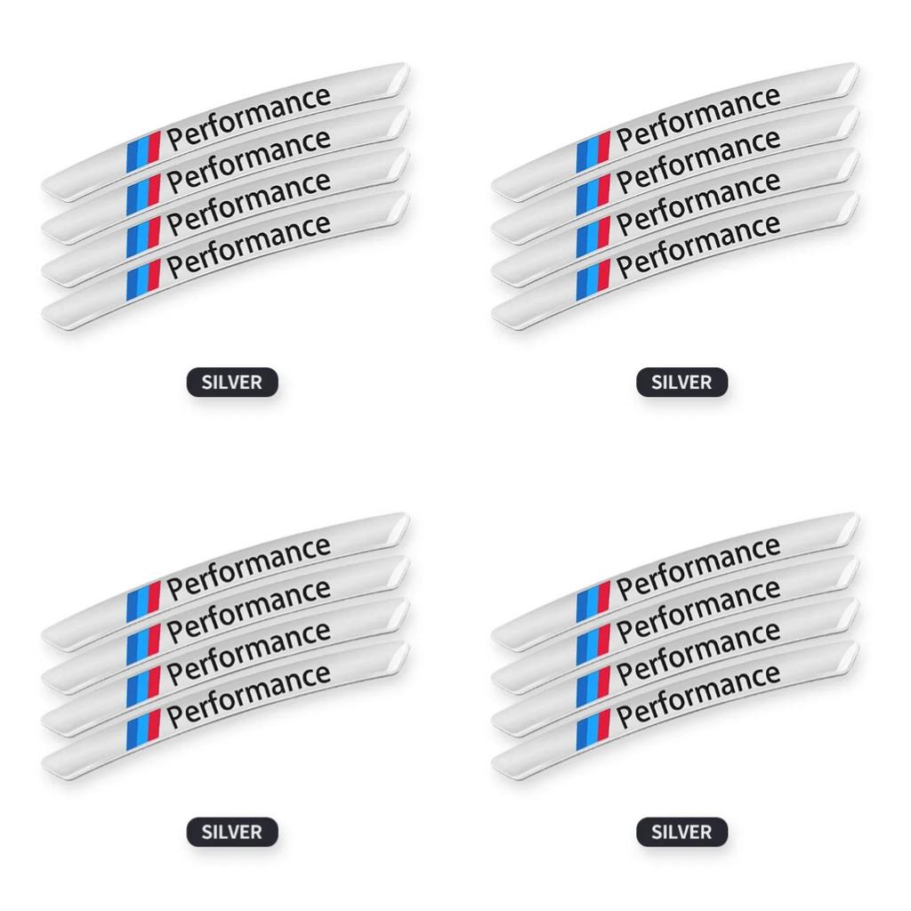 Suitable for BMW M Sport Series Wheel Decorative Aluminum Strip Stickers, Compatible with F10, F31, E36, E39, E87, E90, X3, X5