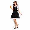 Women's Short Sleeve Tie Front Dress for Costume Party and Casual Wear