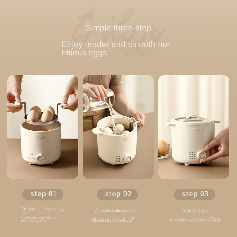 220 V, multifunktionaler Eierkocher für Familienfrühstück und Babynahrung. Eierdampfer für schnelles und einfaches Frühstück und Snacks