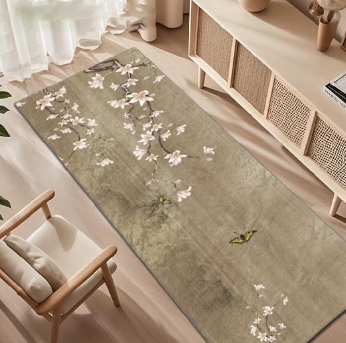 

The Pink Cherry Blossom Long Runway Carpet in Full Bloom Is and Easy To Maintain Kitchens Bedrooms Home Decoration Carpets 40X120CM