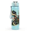 1PC Bohemian Folk Art Character Print 750ml Color Plastic Sports Water Bottle Leakproof Flip Straw Lid Suitable for Sports Office Home Use