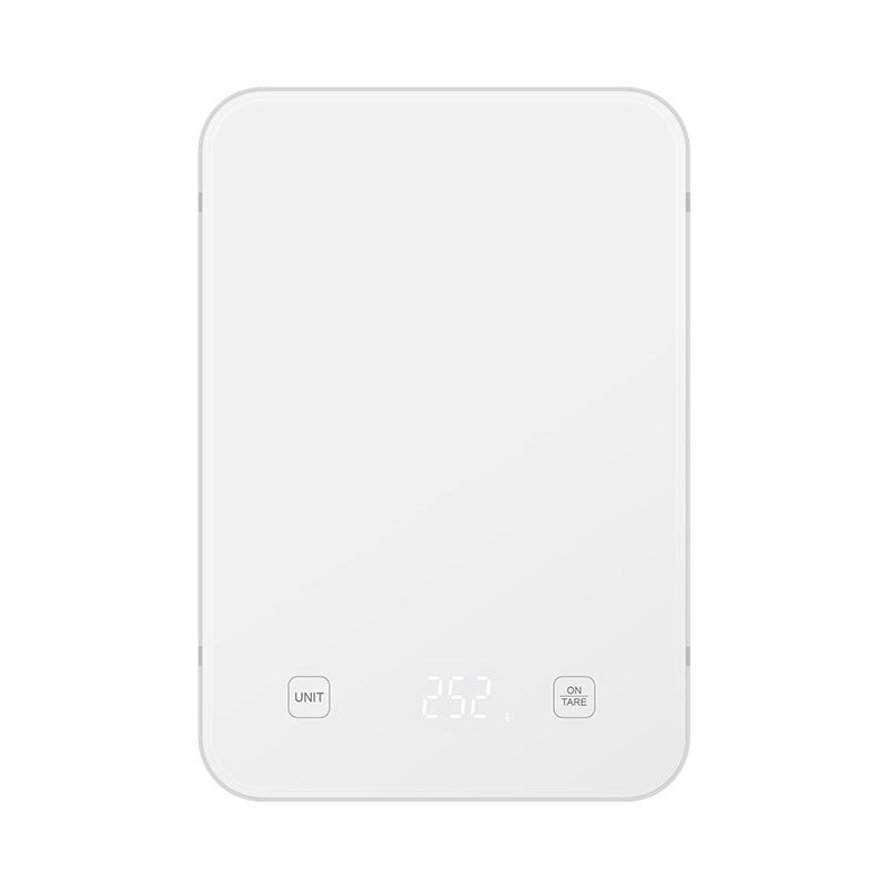 15kg Portable Rechargeable Digital Kitchen Scale Accurate Weight Measuring for Food Use (white,1g&15kg&30cm*20cm*5cm) белый